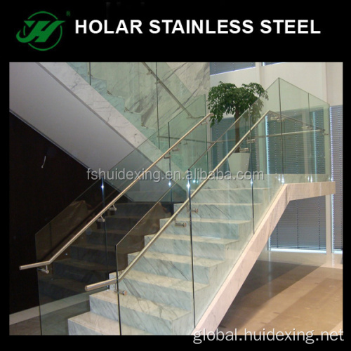 China HOLAR stainless steel frameless stair glass railing prices Manufactory